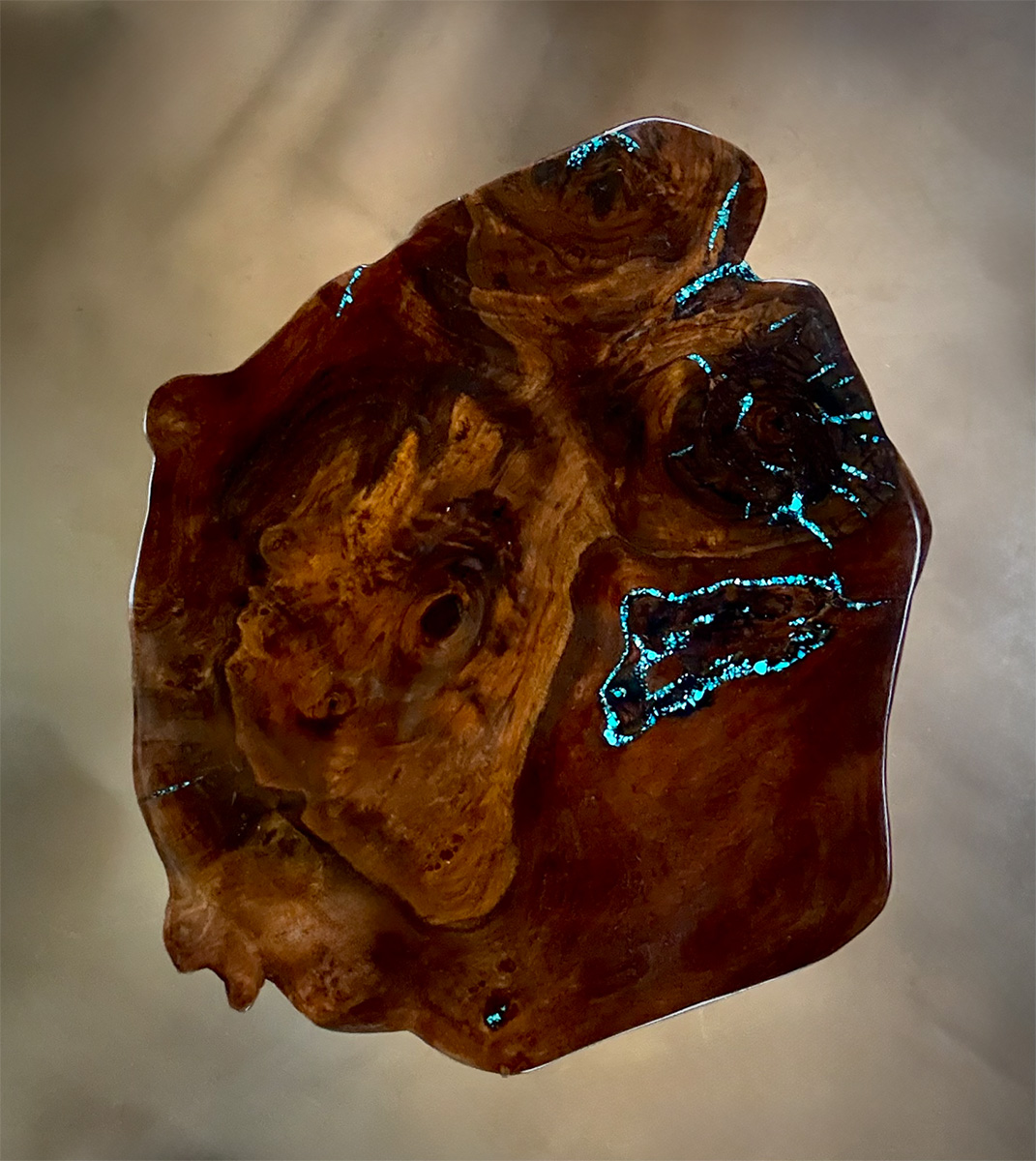 Walnut Burl and Turquoise