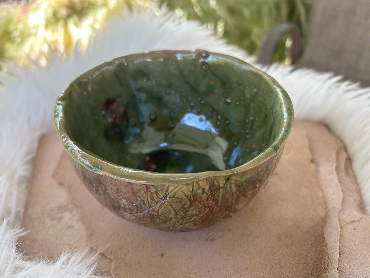 Green Raku Bowl