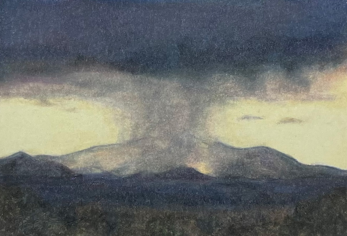 A Walking Rain Ortiz, 3" x 2"