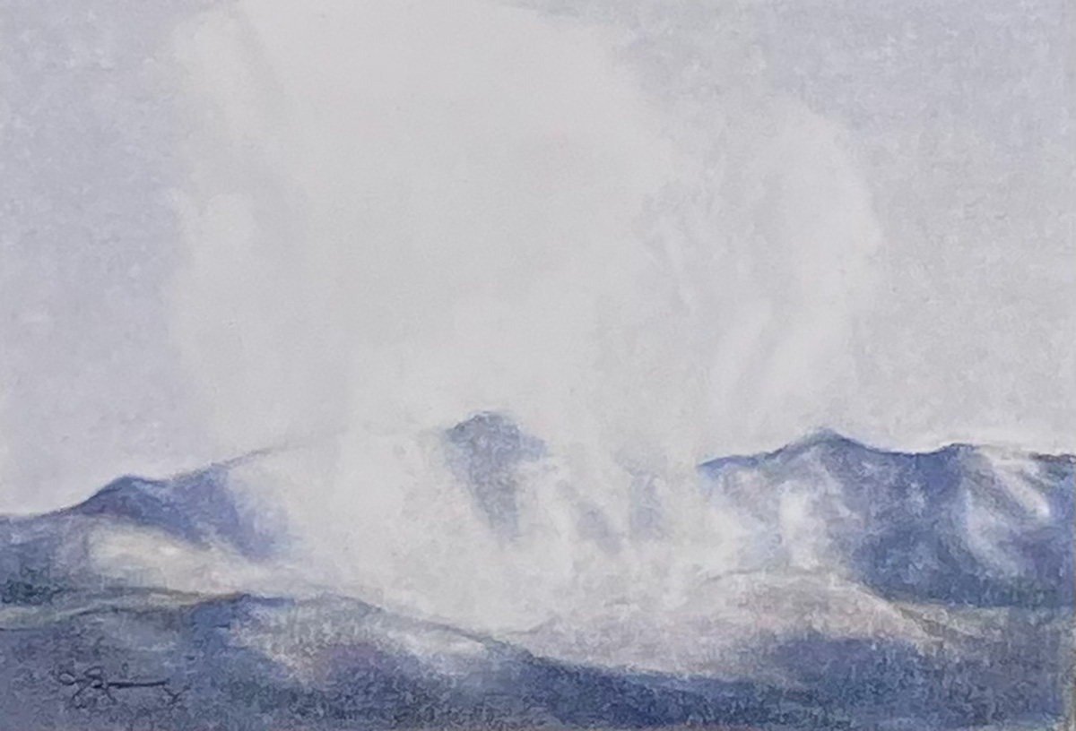 Snow Squall in Santa Fe, 3" x 2"